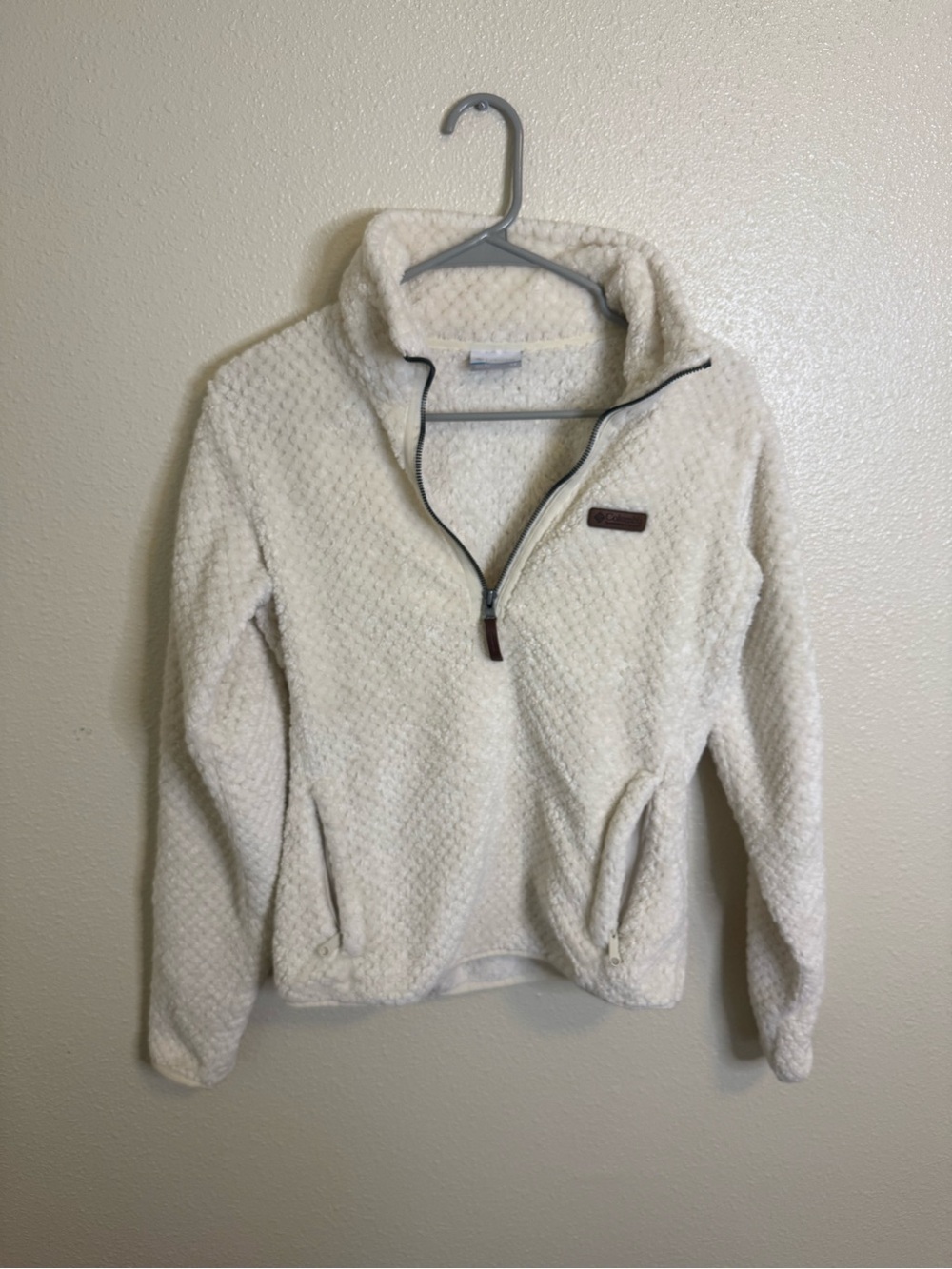 Columbia Cozy Ivory Sherpa Quarter -Zip Pullover